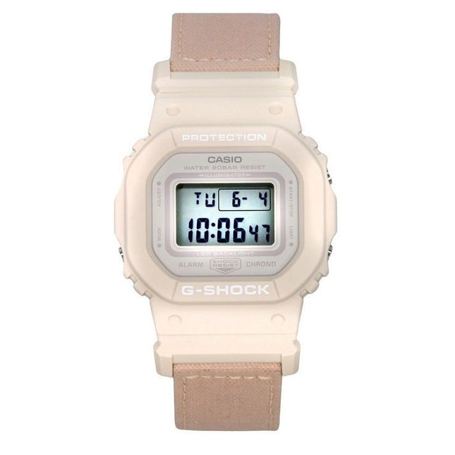 Casio G-Shock Digital Organic Pink Cloth Strap Bio-Based Resin Quartz GMD-S5600CT-4 200M Women's Watch
