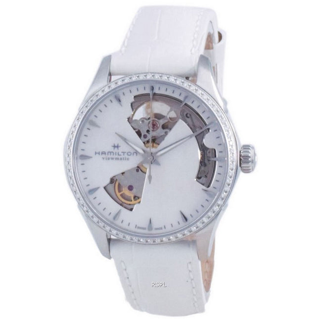 Hamilton Jazzmaster Open Heart Leather Automatic H32205890 Womens Watch