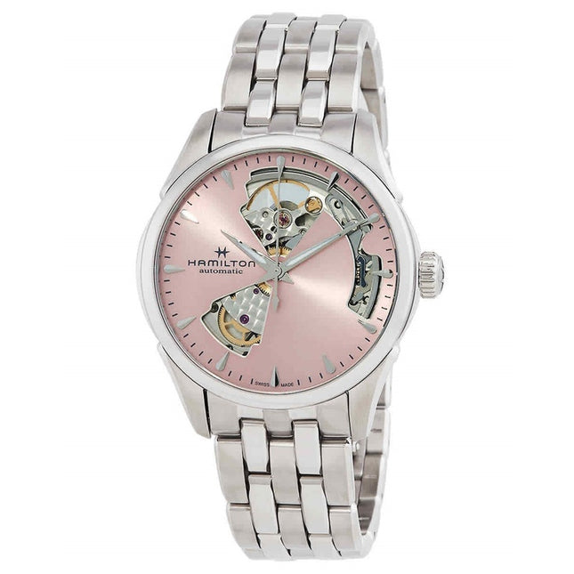 Hamilton Jazzmaster Stainless Steel Pink Open Heart Dial Automatic H32215170 Women's Watch