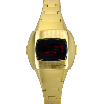 Hamilton American Classic PSR 74 Gold Tone Stainless Steel Red Dial Quartz H52314130 100M Unisex Watch