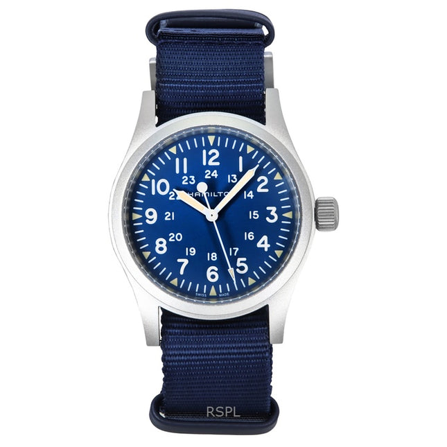 Hamilton Khaki Field Textile Strap Blue Dial Automatic H69439940 Men's Watch