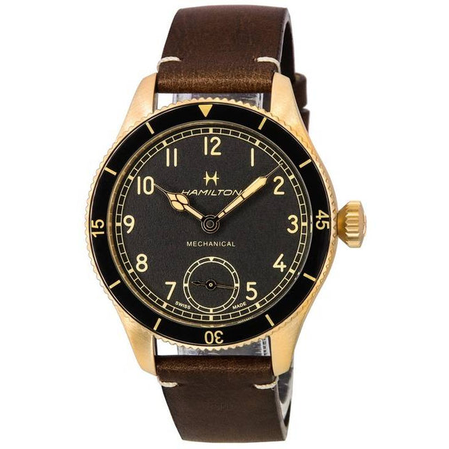 Hamilton Khaki Aviation Pilot Pioneer Bronze Black Dial Mechanical H76709530 100M Men's Watch