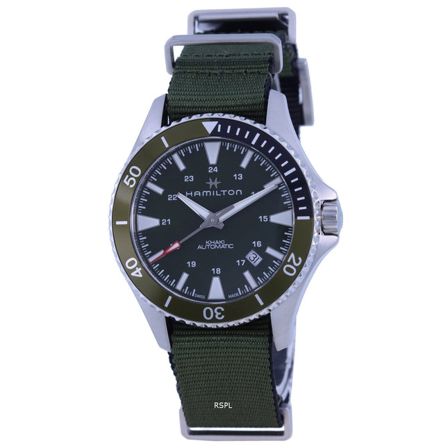 Hamilton Khaki Navy Scuba Green Dial Automatic H82375961 100M Mens Watch