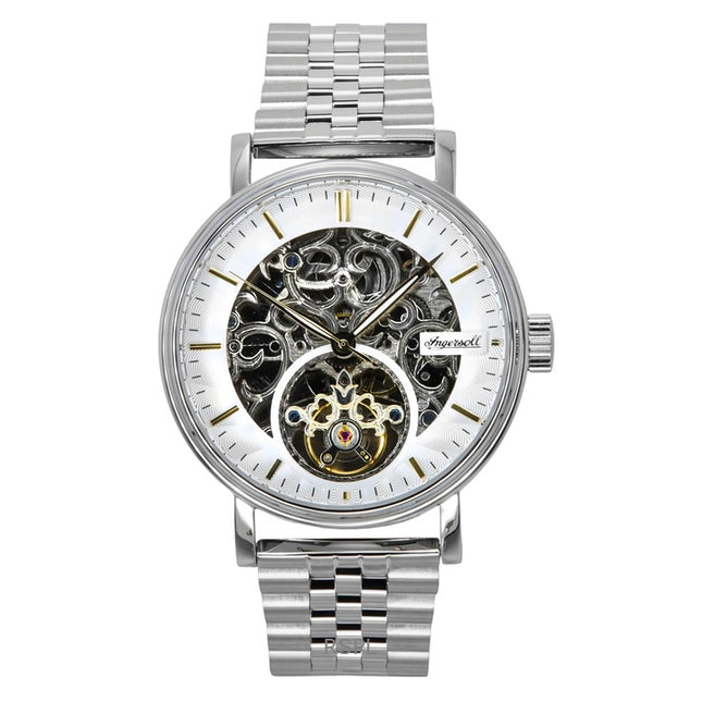 Ingersoll The Charles Stainless Steel Silver Skeleton Dial Automatic I05803B Men's Watch