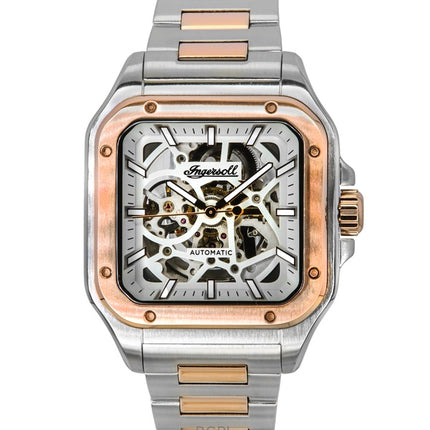Ingersoll The Ollie Two Tone Stainless Steel Grey Skeleton Dial Automatic I14502 Men's Watch