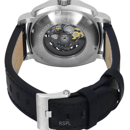 Ingersoll The Outrider Leather Strap Black Skeleton Dial Automatic I16401 Men's Watch