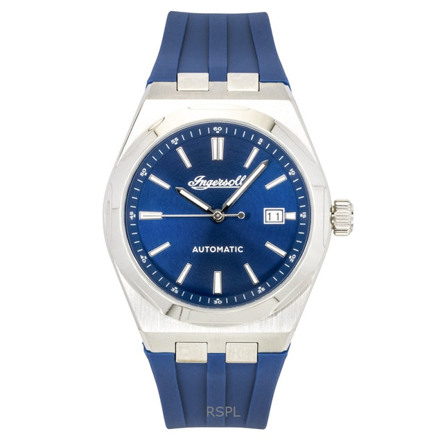 Ingersoll The Rider Polyurethane Strap Blue Dial Automatic I16802 Men's Watch