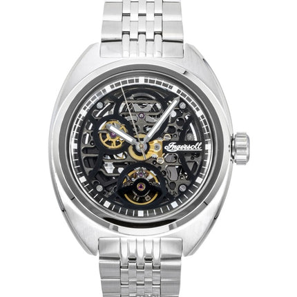 Ingersoll The Wrangler Stainless Steel Black Skeleton Dial Automatic I16901 Men's Watch