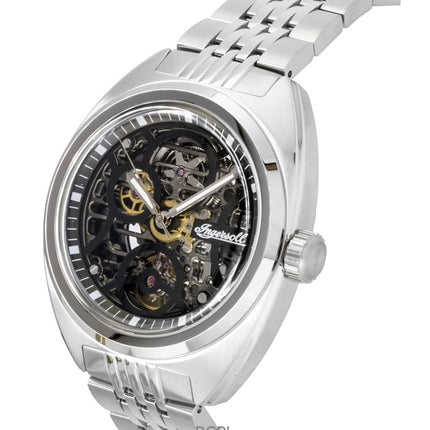 Ingersoll The Wrangler Stainless Steel Black Skeleton Dial Automatic I16901 Men's Watch