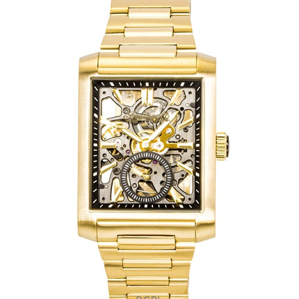Ingersoll The Spur Gold Tone Stainless Steel Black Skeleton Dial Automatic I17002 Men's Watch