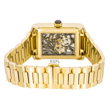 Ingersoll The Spur Gold Tone Stainless Steel Black Skeleton Dial Automatic I17002 Men's Watch