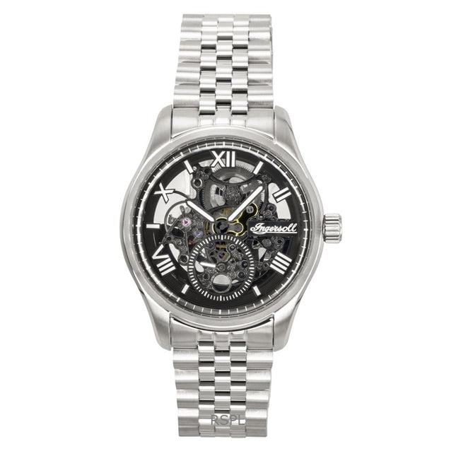 Ingersoll The Maverick Stainless Steel Black Skeleton Dial Automatic I17403 Men's Watch
