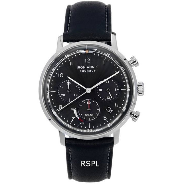 Iron Annie Bauhaus Chronograph Black Dial Solar 50862 Mens Watch