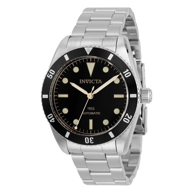 Invicta Vintage Pro Diver Stainless Steel Black Dial Automatic Diver's 31290 200M Men's Watch