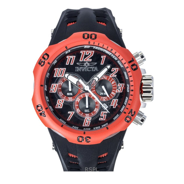 Invicta Venom Hydra GMT Chronograph Silicone Strap Black Dial Quartz 48237 200M Men's Watch