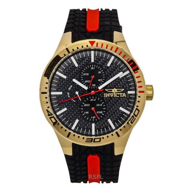 Invicta Racing Silicone Strap Black Dial Quartz 48872 Men's Watch