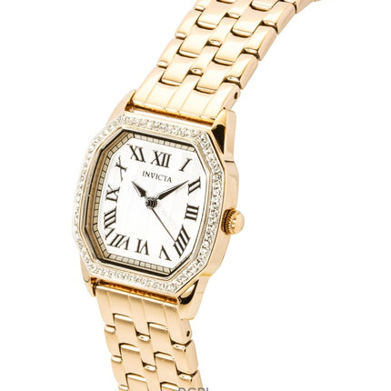 Invicta Wildflower Rose Gold Tone Stainless Steel Silver Dial Quartz 49039 Women's Watch