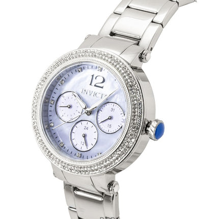 Invicta Bolt Stainless Steel Crystal Light Purple Dial Quartz 49814 100M Women's Watch