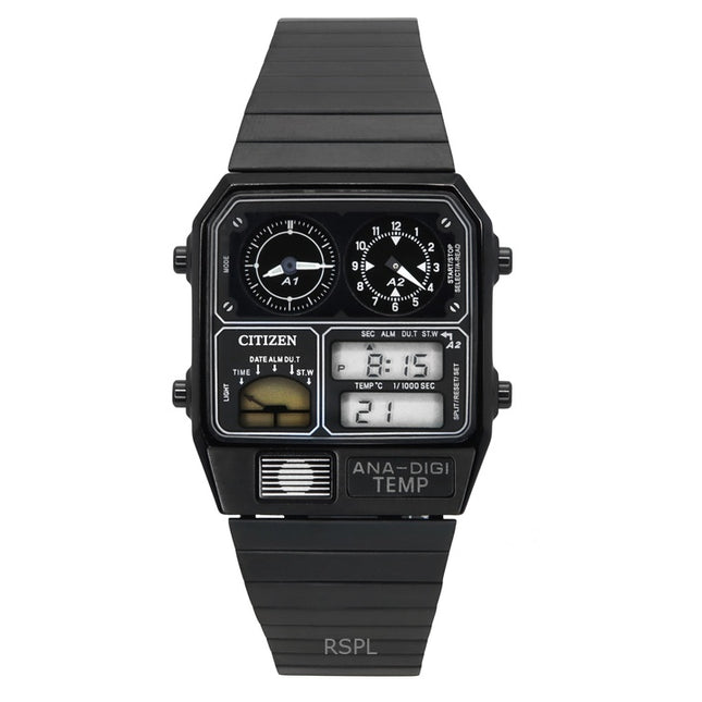 Citizen Analog Digital Dual Time Stainless Steel Black Dial Quartz JG2105-93E Men's Watch