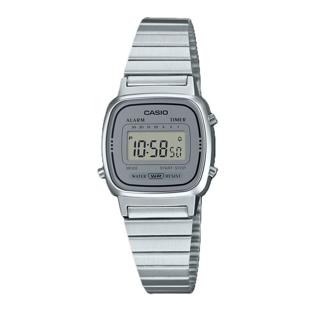 Casio Digital Stainless Steel Alarm Timer LA670WA-7DF LA670WA-7 Womens Watch