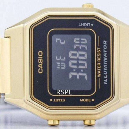 Casio Digital Quartz Stainless Steel Illuminator LA680WGA-1BDF LA680WGA-1B Womens Watch