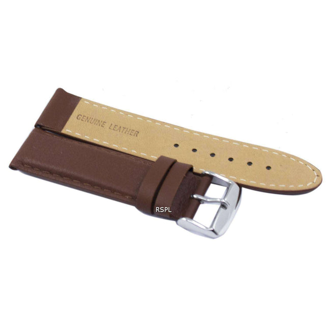 Brown Ratio Brand Leather Watch Strap 22mm