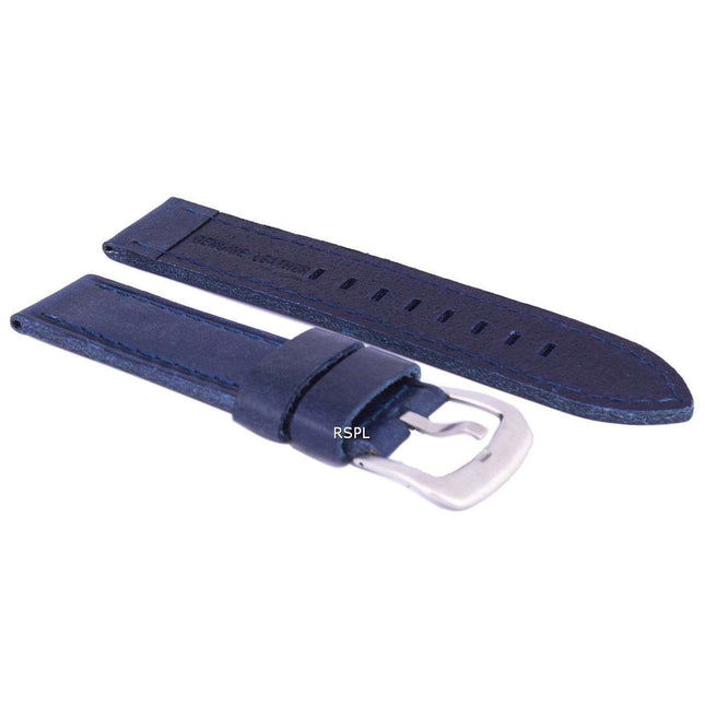 Blue Ratio Brand Leather Watch Strap 22mm