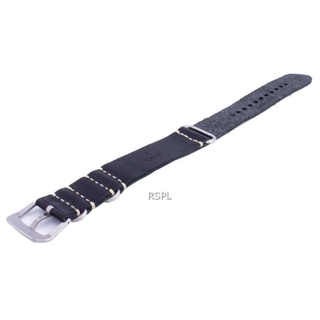 Ratio LS19 Black Leather Watch Strap 22mm