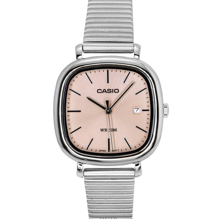 Casio Standard Analog Stainless Steel Salmon Dial Quartz LTP-B166D-4AV Women's Watch