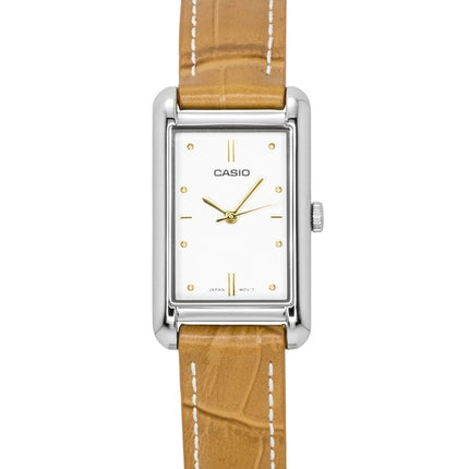 Casio Analog Leather Strap White Dial Quartz LTP-B171L-7A2 Women's Watch