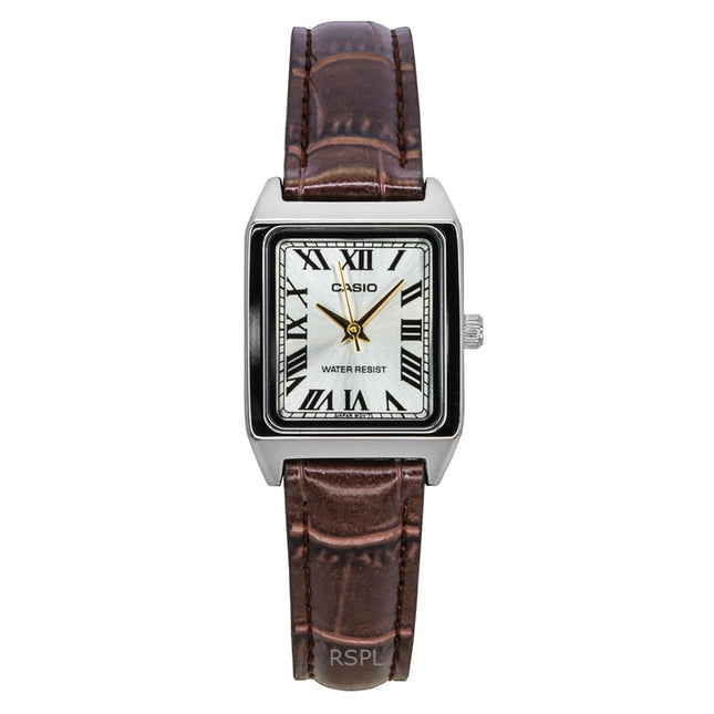 Casio Standard Analog Leather Strap Silver Dial Quartz LTP-V007L-9B Women's Watch