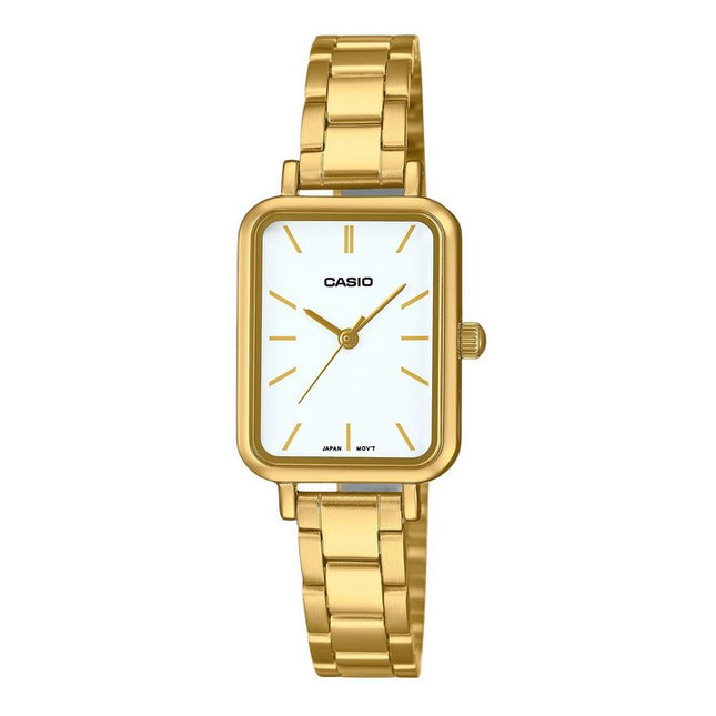 Casio Standard Analog Gold Tone Stainless Steel White Dial Quartz LTP-V009G-7E Women's Watch
