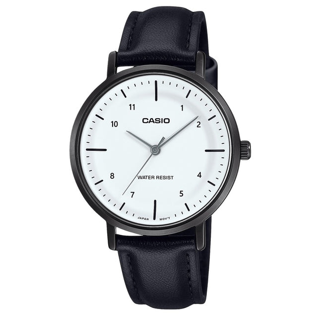 Casio Standard Analog Leather Strap White Dial Quartz LTP-VT03BL-7B Women's Watch