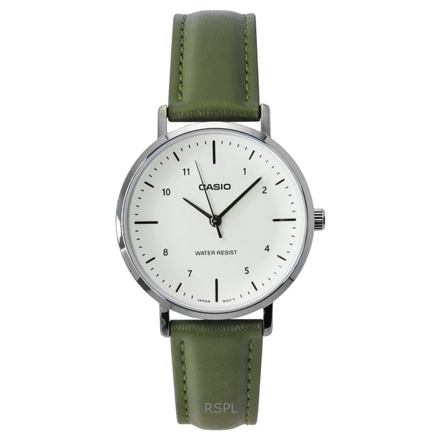 Casio Standard Analog Leather Strap Beige Dial Quartz LTP-VT03L-3B Women's Watch