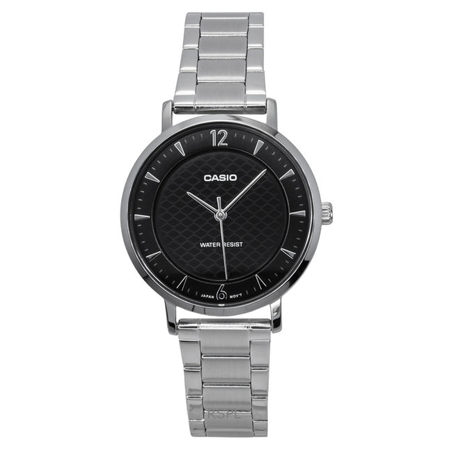 Casio Standard Analog Stainless Steel Black Dial Quartz LTP-VT04D-1A Women's Watch