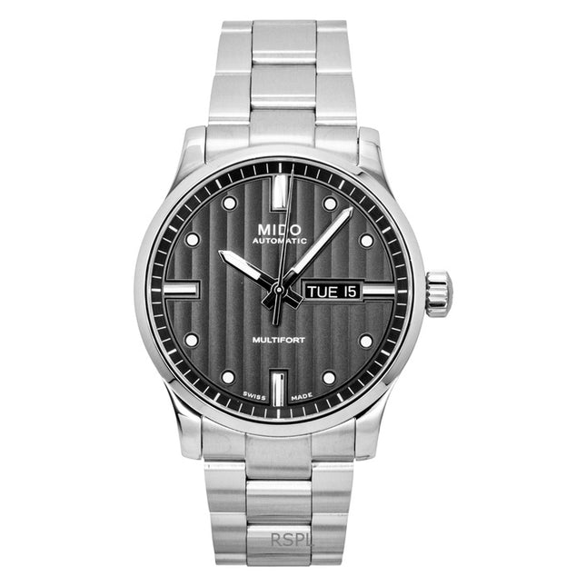 Mido Multifort Stainless Steel Anthracite Dial Automatic M005.430.11.061.80 100M Men's Watch
