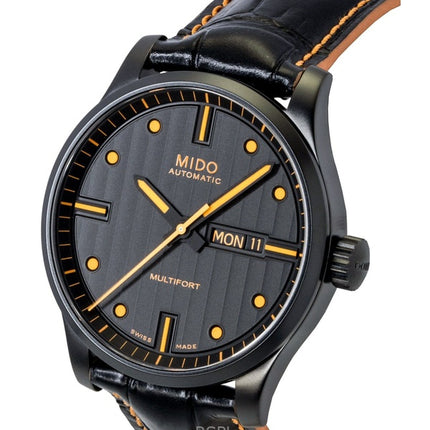 Mido Multifort Special Edition Leather Strap Black Dial Automatic M005.430.36.051.80 100M Men's Watch With Extra Strap