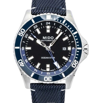 Mido Ocean Star GMT Fabric Strap Black Dial Automatic Diver's M026.629.17.051.00 200M Men's Watch
