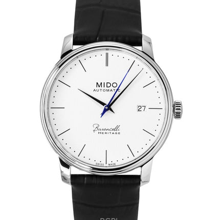 Mido Baroncelli Heritage Leather Strap White Dial Automatic M027.407.16.010.00 Men's Watch