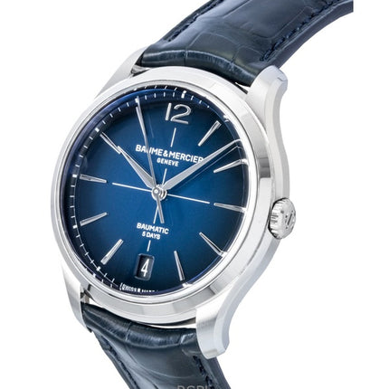 Baume & Mercier Clifton Leather Strap Blue Dial Automatic M0A10771 Men's Watch
