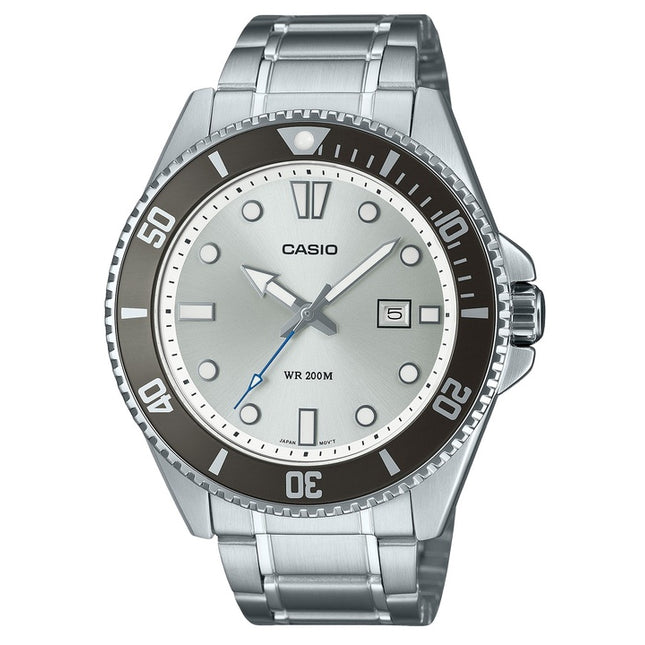 Casio Standard Analog Stainless Steel Silver Dial Quartz MDV-107D-7AV 200M Men's Watch
