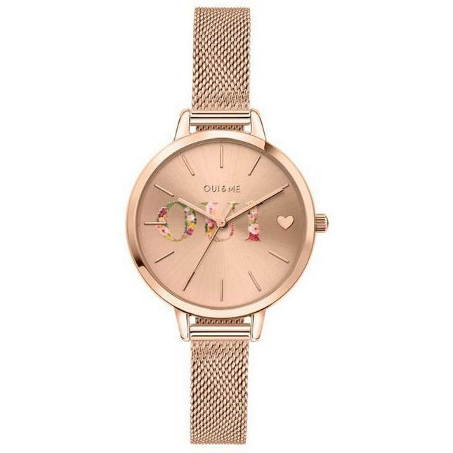 Oui & Me Petite Fleurette Rose Gold Tone Stainless Steel Quartz ME010044 Women's Watch