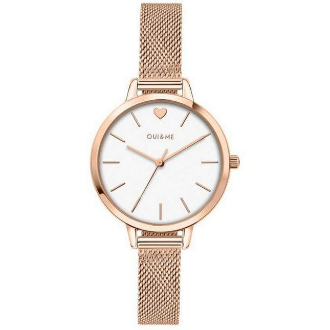 Oui & Me Petite Amourette White Dial Rose Gold Tone Stainless Steel Quartz ME010051 Women's Watch