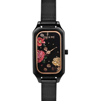 Oui & Me Finette Black Matt Dial Stainless Steel Quartz ME010122 Women's Watch