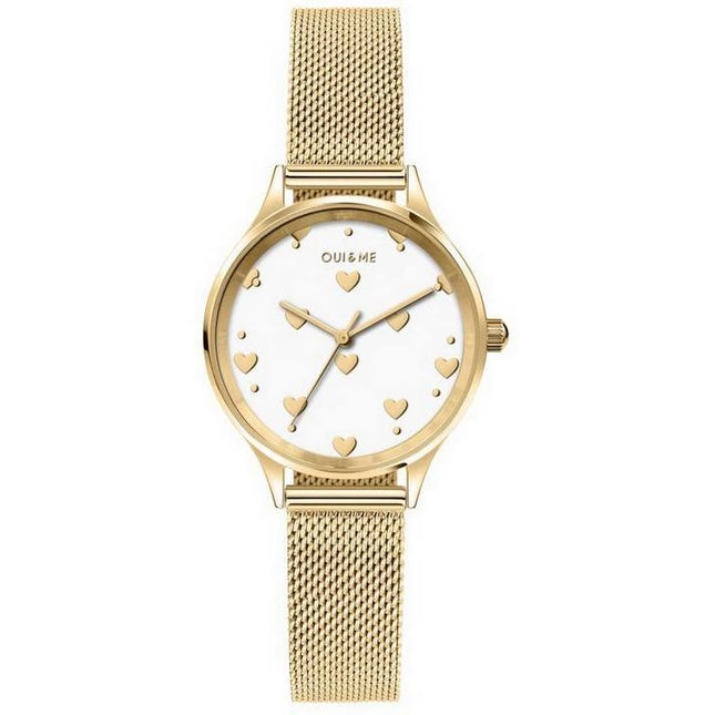 Oui  Me Minette Yellow Gold Dial Gold Tone Stainless Steel Quartz ME010171 Womens Watch