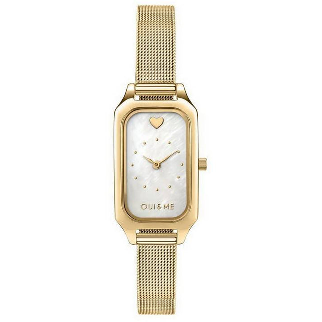 Oui  Me Finette White Dial Gold Tone Stainless Steel Quartz ME010198 Womens Watch