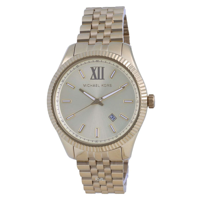 Michael Kors Lexington Gold Dial Quartz MK8857 Mens Watch