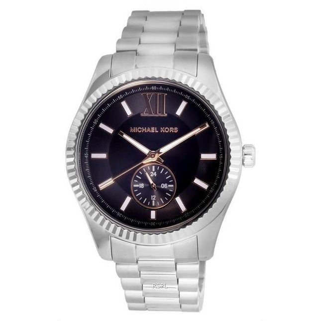 Michael Kors Lexington Stainless Steel Multifunction Black Dial Quartz MK8946 100M Mens Watch