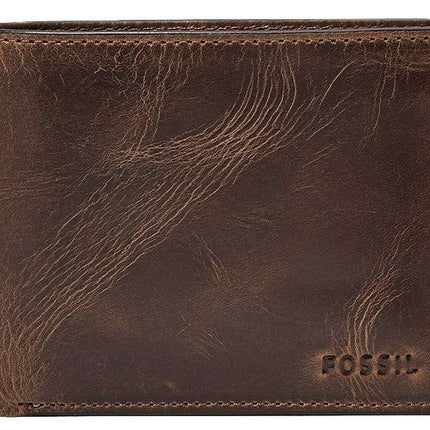 Fossil Derrick RFID Passcase Dark Brown Bifold ML3771201 Men's Wallet