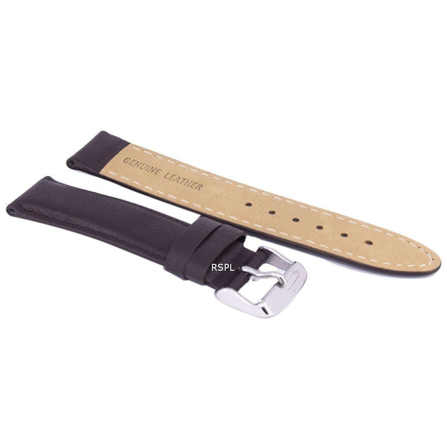 Dark Brown Ratio Brand Leather Watch Strap 20mm